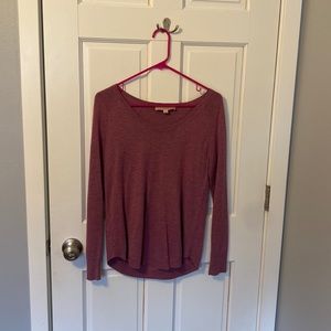 Ann Taylor Loft purple scoop neck sweater